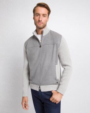 Blouson in maglia di cashmere e lana