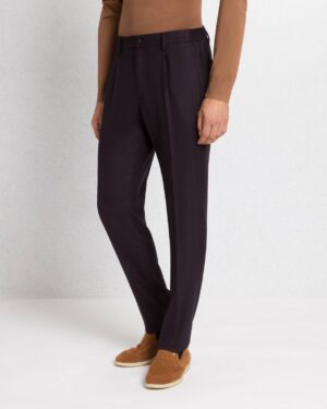 Pantaloni in tessuto misto lana vergine e cashmere